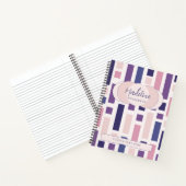 Moderne rosa violette geometrische Formen Notizblock (Innenseite)