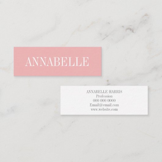 Moderne, rosa Visitenkarte (Vorne/Hinten)