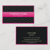 Moderne rosa Visitenkarte mit Damast (Vorne/Hinten)