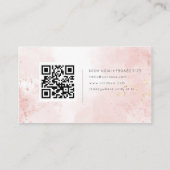 Moderne rosa Visitenkarte mit QR-Code | Elegant M (Rückseite)