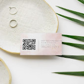 Moderne rosa Visitenkarte mit QR-Code | Elegant M