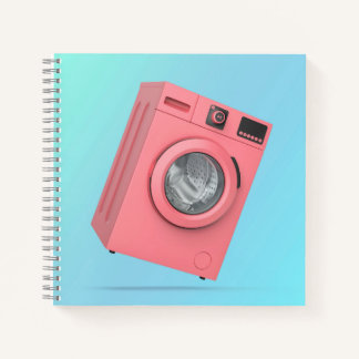 Moderne rosa Waschmaschine Notizblock