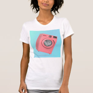 Moderne rosa Waschmaschine T-Shirt