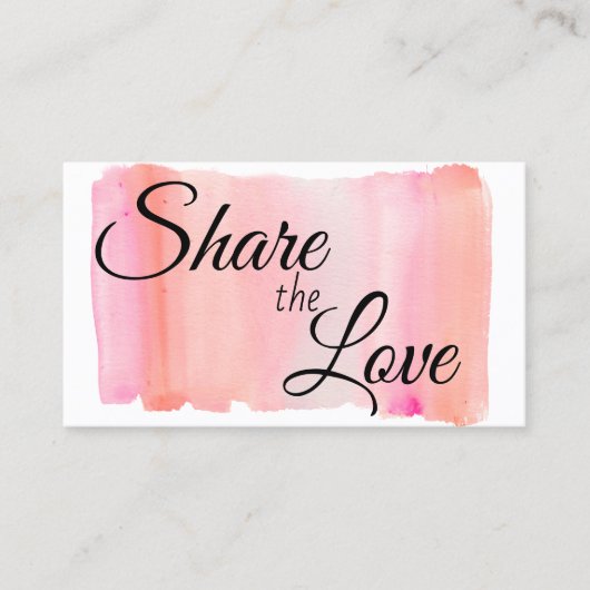 Moderne rosa Wasserfarbe Pinselstriche Schlaganfal Empfehlungskarte (Vorderseite)