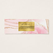 Moderne rosa Wasserfarbe und Goldfolie (Rückseite)