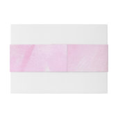Moderne rosa Wasserfarben Pinselstriche Hochzeit Einladungsbanderole (Rückseitenbeispiel)
