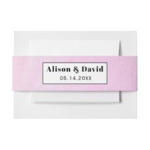 Moderne rosa Wasserfarben Pinselstriche Hochzeit