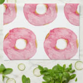 Moderne rosa Wasserfarben süß wie Donuts Zitat Geschirrtuch (Gefaltet)