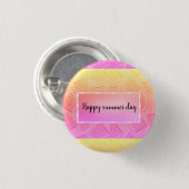 Moderne rosa Wassermelone, Sommer Button (Vorne & Hinten)