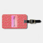 Moderne rosa Wassermelone, Sommer Gepäckanhänger (Vorderseite horizontal)