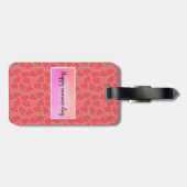 Moderne rosa Wassermelone, Sommer Gepäckanhänger (Rückseite horizontal)