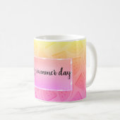 Moderne rosa Wassermelone, Sommer Kaffeetasse (VorderseiteRechts)