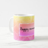 Moderne rosa Wassermelone, Sommer Kaffeetasse (Vorderseite Links)