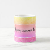 Moderne rosa Wassermelone, Sommer Kaffeetasse (Mittel)