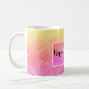 Moderne rosa Wassermelone, Sommer Kaffeetasse