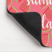 Moderne rosa Wassermelone, Sommer Mousepad (Ecke)