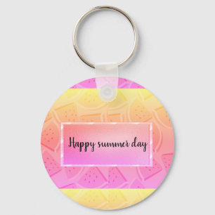 Moderne rosa Wassermelone, Sommer Schlüsselanhänger