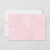 Moderne rosa Watercolor Wedding RSVP Card Karte (Rückseite)