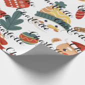 Moderne rosa Weihnachtsbäume Name Geschenk Persona Geschenkpapier (Ecke)