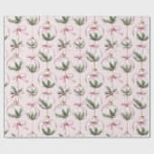 Moderne rosa Weihnachtsbaumschmuck-Verpackungspapi Geschenkpapier (Flach)