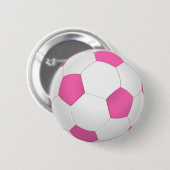 Moderne rosa weiße Fußball Button (Vorne & Hinten)