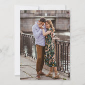 Moderne rosa, weiße Monogram, blutige Hochzeit Einladung (Rückseite)