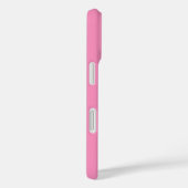 Moderne rosa weiße Monogramm-Name Case-Mate iPhone Hülle (Rückseite / Rechts)