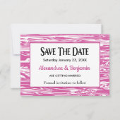 Moderne, rosa, weiße Wasserfarbenhochzeit personal Save The Date (Vorderseite)