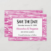 Moderne, rosa, weiße Wasserfarbenhochzeit personal Save The Date (Vorne/Hinten)