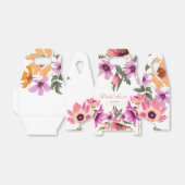 Moderne, rosa Wildblume #4 Brautparty Geschenkschachtel (Ungefaltet)