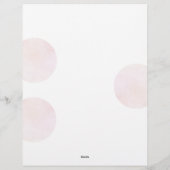 Moderne rosa Zitronennotizen Briefbogen (Rückseite)