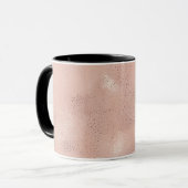 Moderne rosafarbene Abstraktion Tasse (Vorderseite Links)