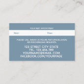 Moderne rosafarbene Blume Bläschen Wasserfarbenprä Terminkarte (Rückseite)