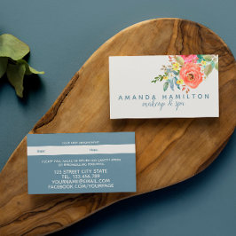 Moderne rosafarbene Blume Bläschen Wasserfarbenprä Terminkarte