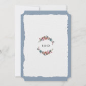 Moderne, rosafarbene Blume Gold Wedding Einladung (Rückseite)