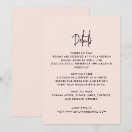 Moderne, rosafarbene Details Save The Date