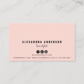 Moderne rosafarbene Farbblöcke - Visitenkarte (Rückseite)