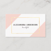 Moderne rosafarbene Farbblöcke - Visitenkarte (Vorderseite)