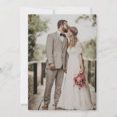 Moderne rosafarbene florale Hochzeit Save The Date (Rückseite)