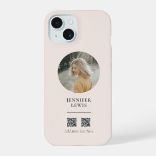 Moderne rosafarbene Foto-Social-Media-Unternehmens iPhone 15 Hülle