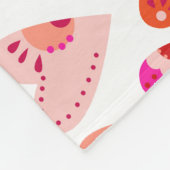 Moderne, rosafarbene Herzmuster Fleecedecke (Ecke)