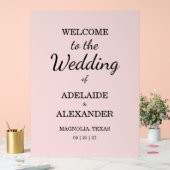 Moderne rosafarbene Hochzeit Acrylschild (Hochzeit)