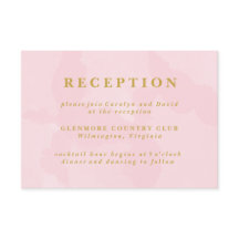 Moderne rosafarbene Hochzeitskarte