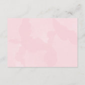Moderne rosafarbene Hochzeitskarte Begleitkarte (Rückseite)