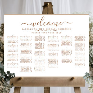 Moderne, rosafarbene Hochzeitssitze Poster
