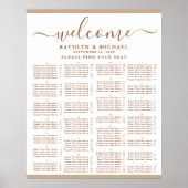 Moderne, rosafarbene Hochzeitssitze Poster (Vorne)