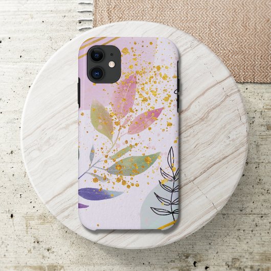 Moderne rosafarbene Imitate mit floralen Farbtönen Case-Mate iPhone Hülle