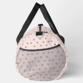 Moderne rosafarbene Initialen Monogramm elegant Duffle Bag (Rechts)