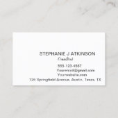 Moderne rosafarbene Minimalistische Berufliche Ini Visitenkarte (Rückseite)