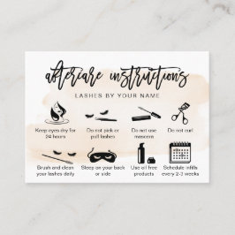 Moderne, rosafarbene Nachsorgekarte Visitenkarte